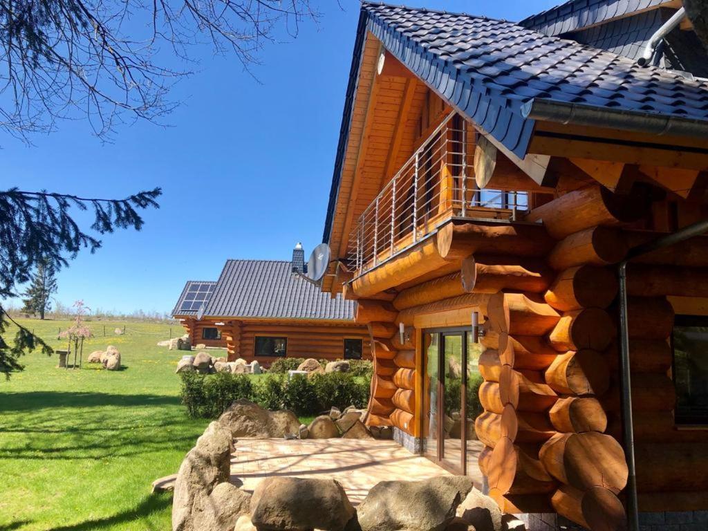 Naturstammhaus Und Appartements Zum Brockenbaecker Tanne Exteriör bild