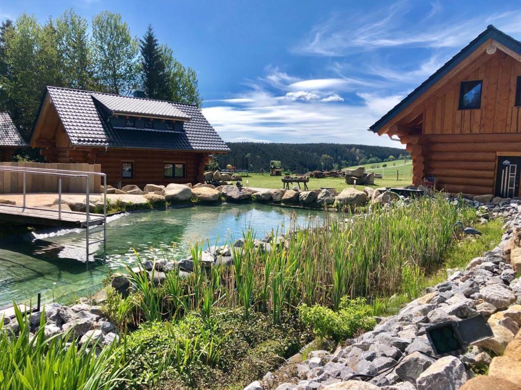 Naturstammhaus Und Appartements Zum Brockenbaecker Tanne Exteriör bild