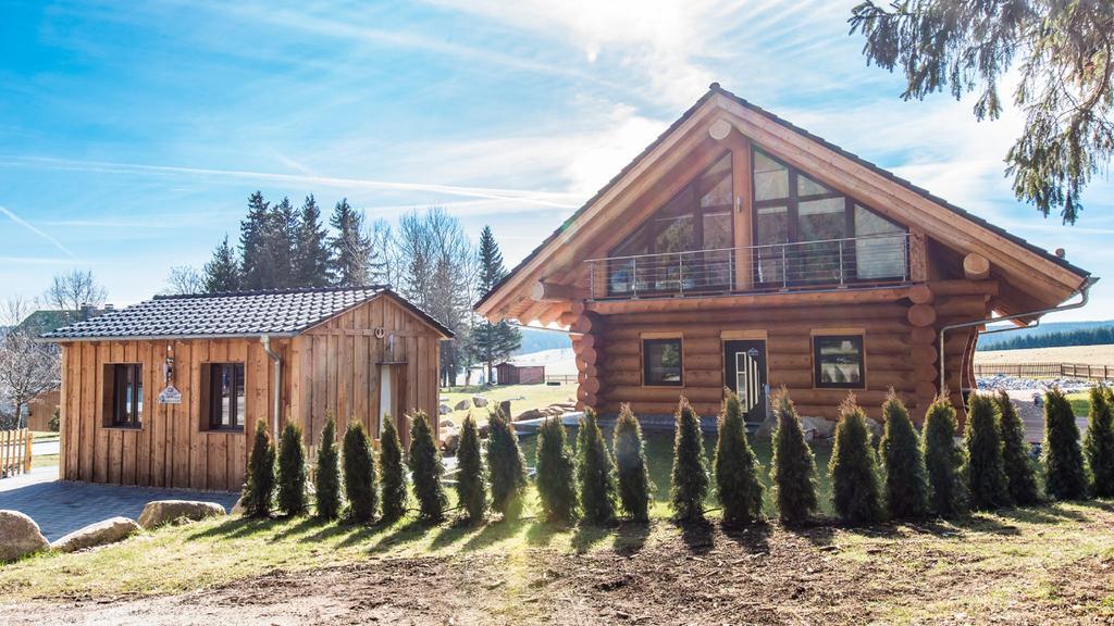 Naturstammhaus Und Appartements Zum Brockenbaecker Tanne Exteriör bild
