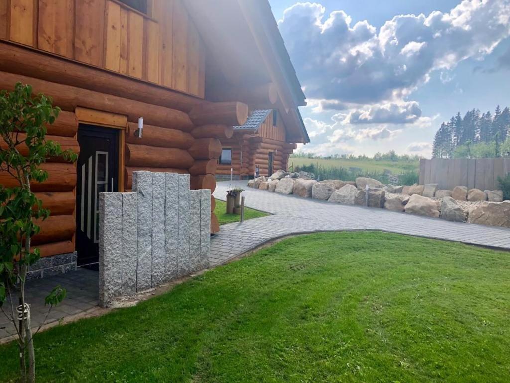 Naturstammhaus Und Appartements Zum Brockenbaecker Tanne Exteriör bild